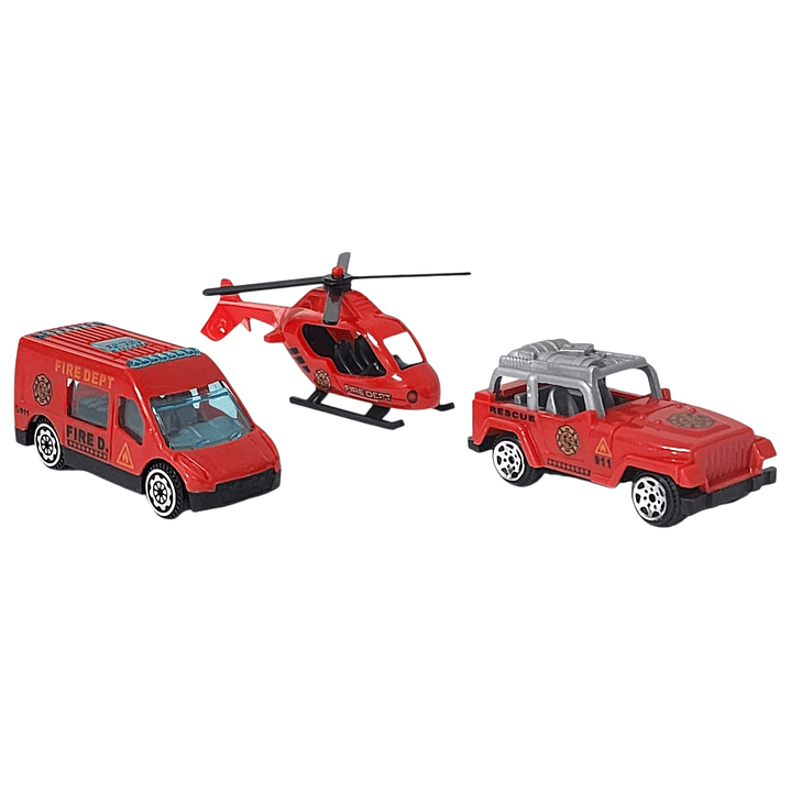 Juguete Estación Bomberos 2 en 1 con Vehículos DBG1708 5