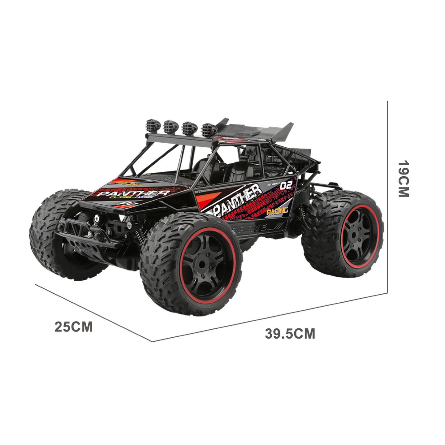 Auto Rally Racer Veloz Control Remoto 2.4G DBG1606R Rojo 6