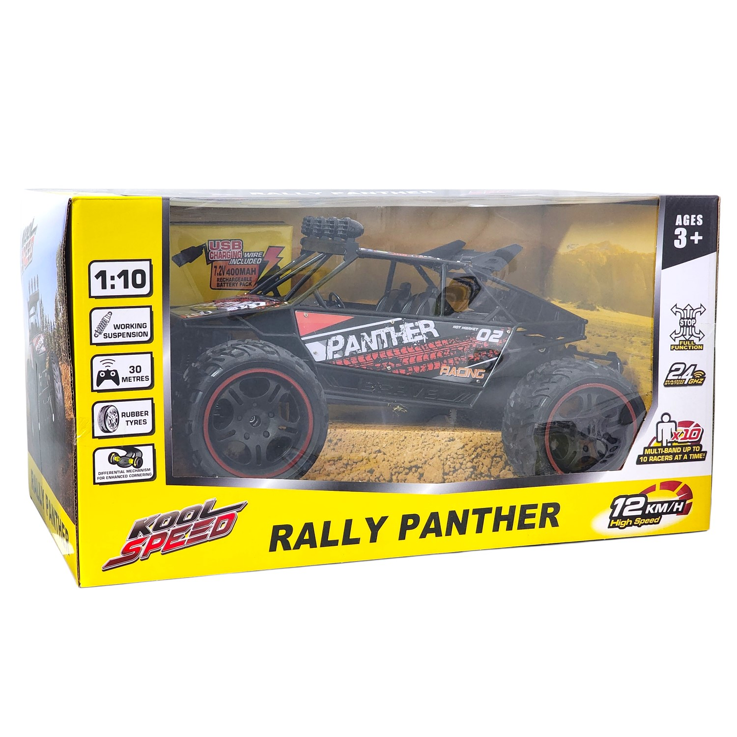 Auto Rally Racer Veloz Control Remoto 2.4G DBG1606R Rojo 7