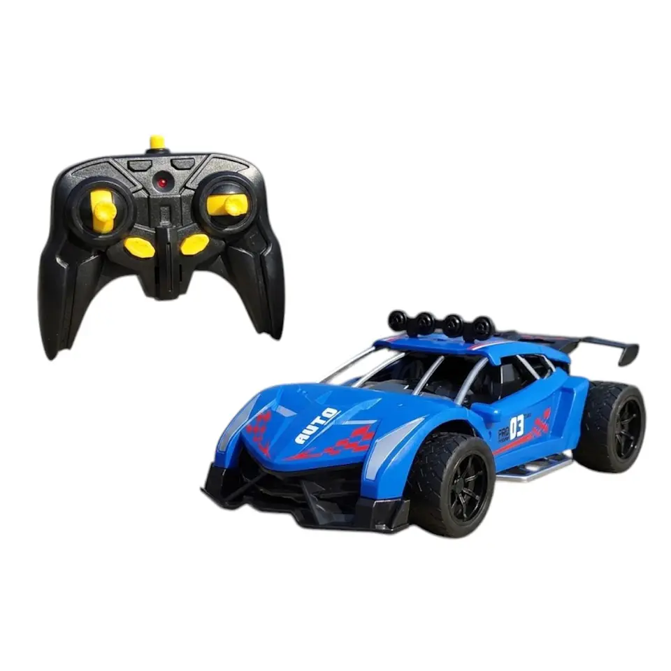 Auto de Carrera RC Luces Música Lanza Vapor DBG1579BL Azul 1