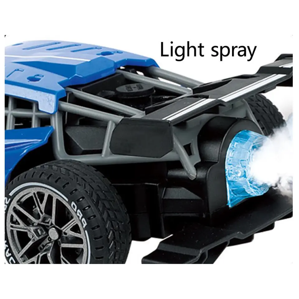 Auto de Carrera RC Luces Música Lanza Vapor DBG1579BL Azul 3