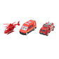 Set Armable Mini Parking Garage de Bombero con Autos DBG1704 - Miniatura 3