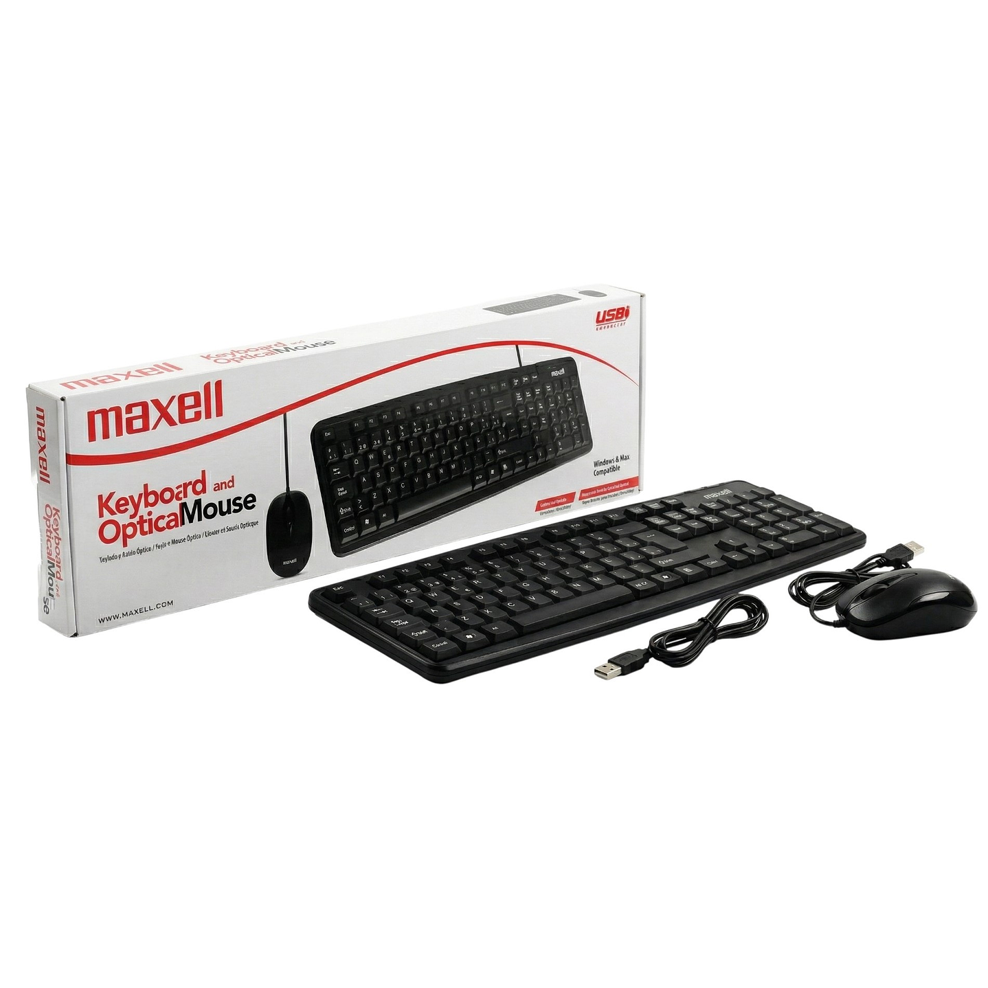 Kit Combo Teclado y Mouse USB Maxell WRKBC-10 4