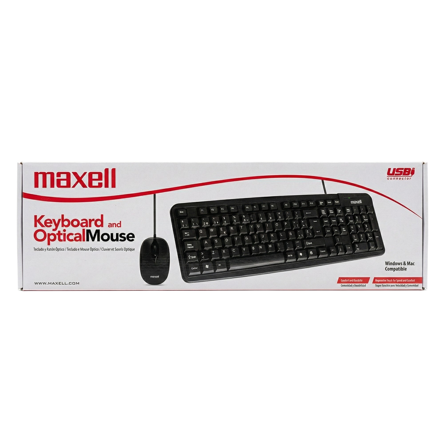 Kit Combo Teclado y Mouse USB Maxell WRKBC-10 5