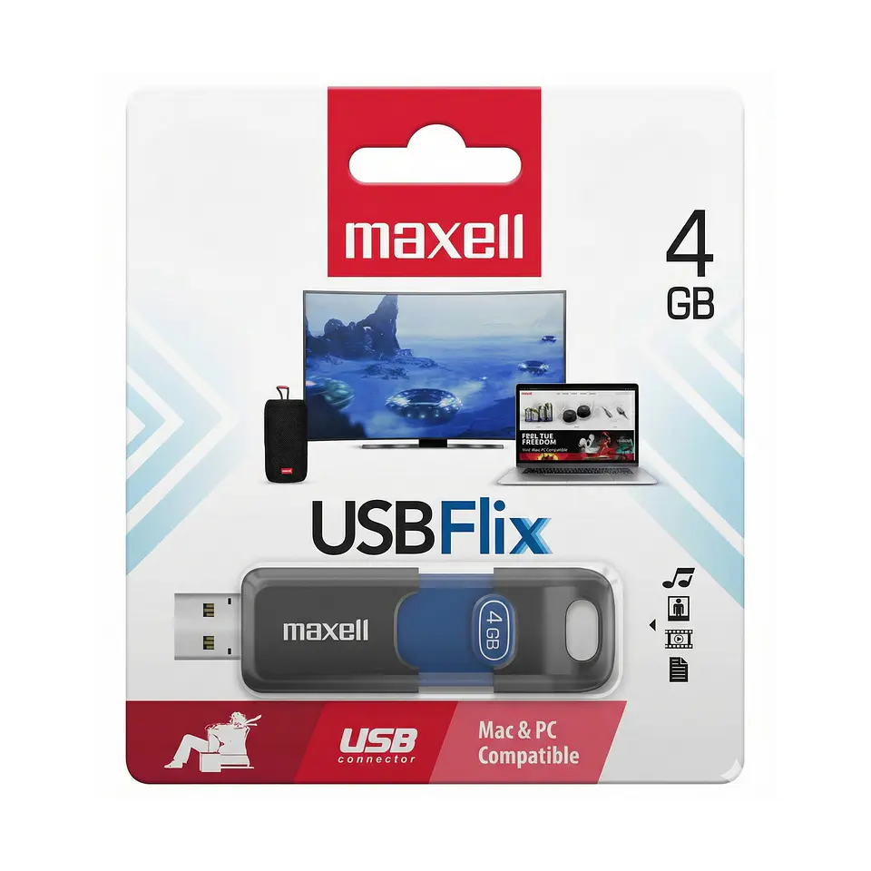 Pendrive Maxell USB FLIX 4GB 2.0 1