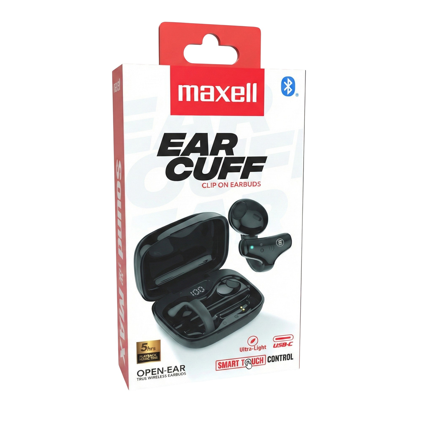 Audífonos Bt Maxell Ear Cuff Clip On Open-Ear TWS Negro 4