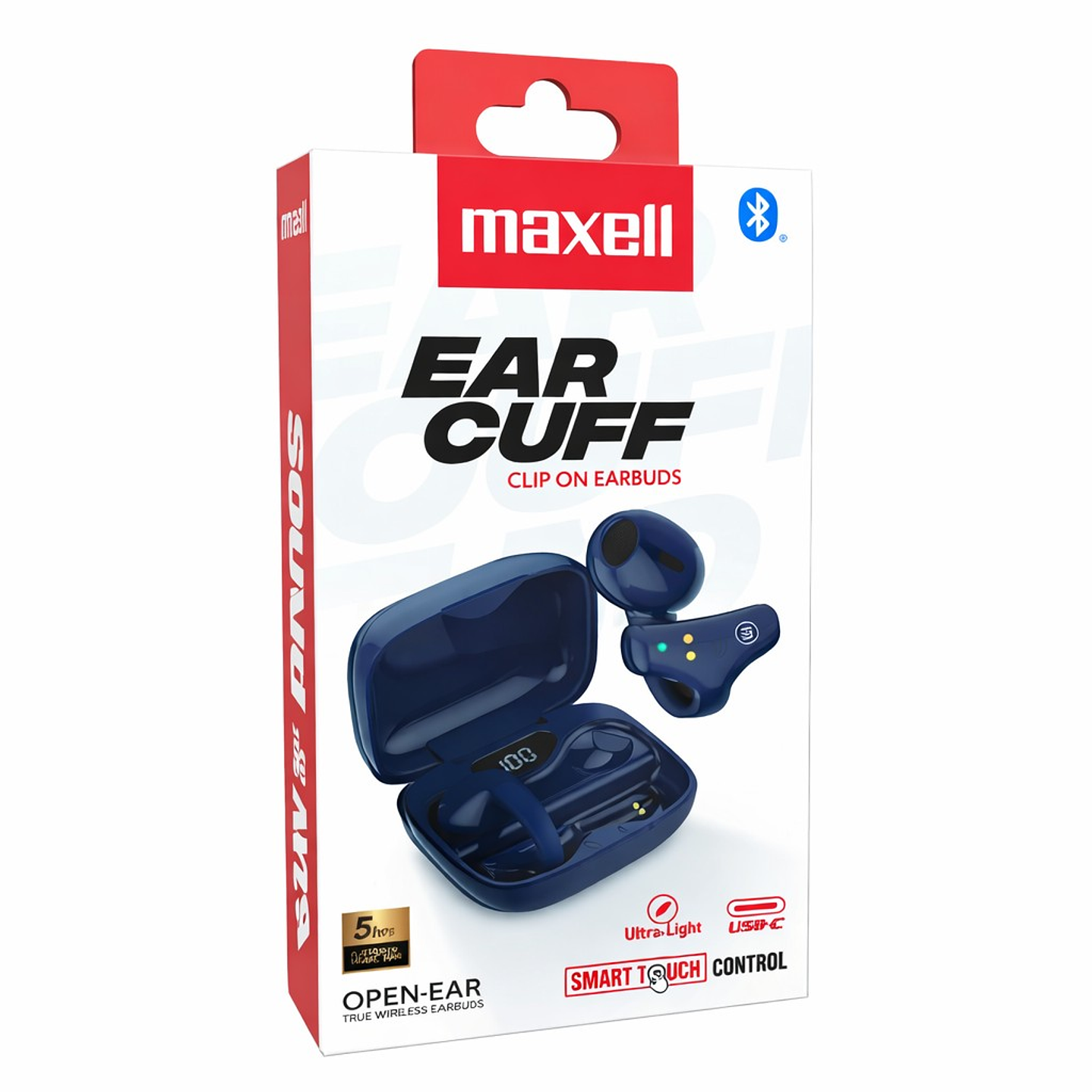 Audífonos Bt Maxell Ear Cuff Clip On Open-Ear TWS Azul 4