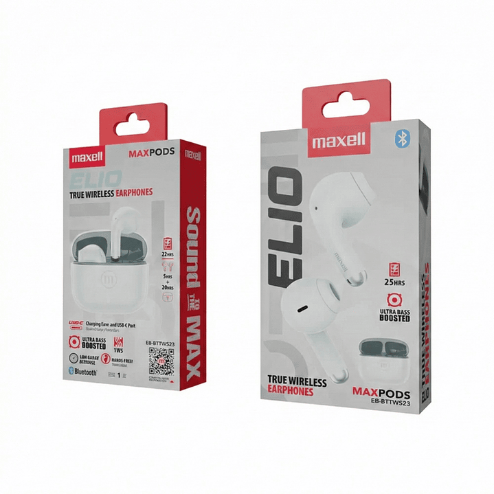 Audífonos inalámbricos Bt Maxell ELIO 12 Horas Blanco 3