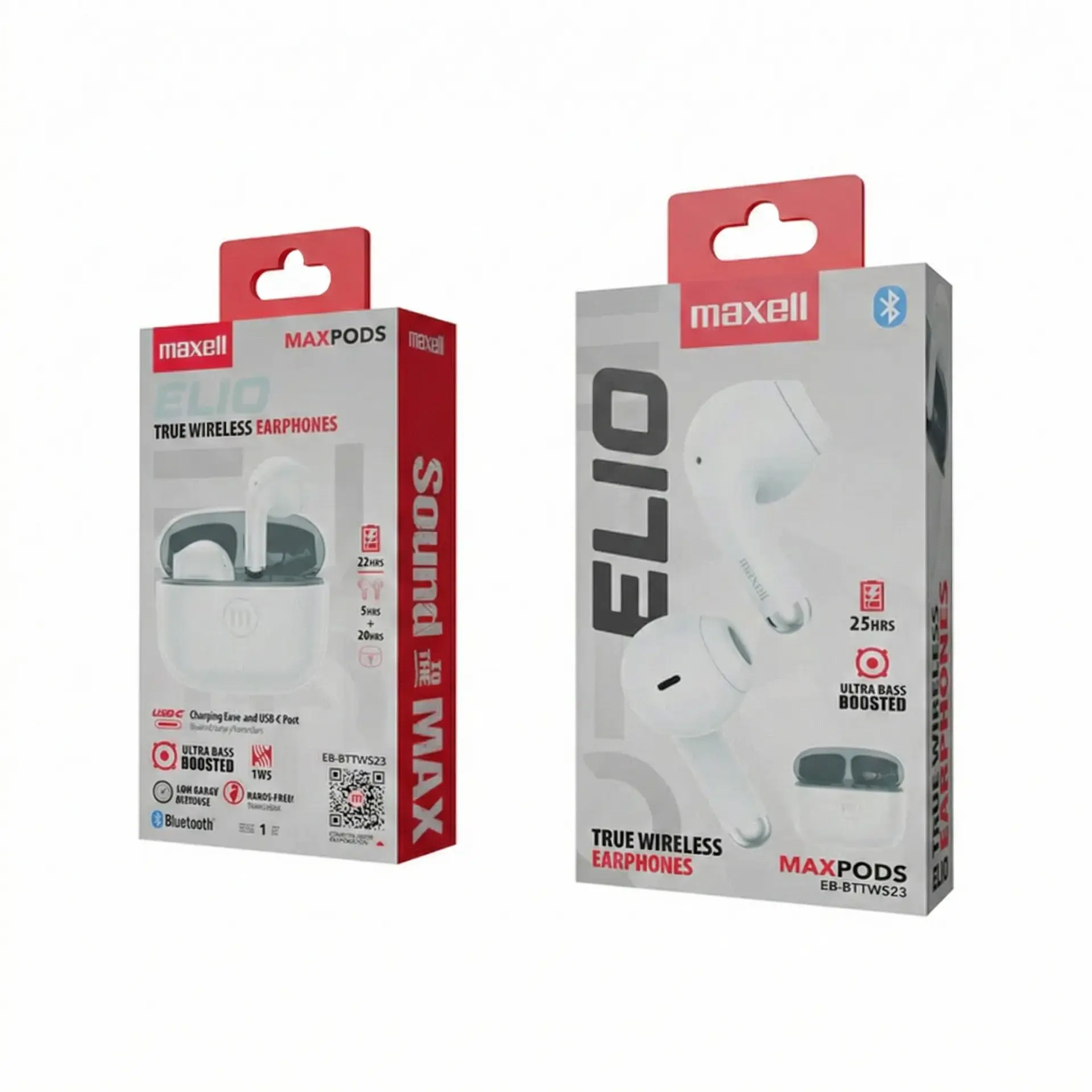 Audífonos inalámbricos Bt Maxell ELIO 12 Horas Blanco 3