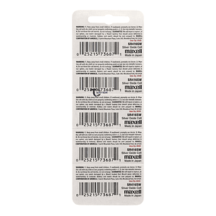 Pack 5 Pilas SR416SW (337) 1.55v Maxell Tipo Botón Holograma