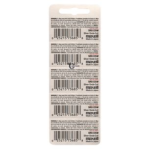 Pack 5 Pilas SR512SW (335) 1.55v Maxell Tipo Botón Holograma