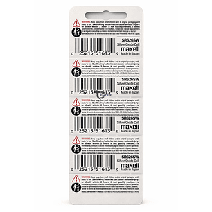 Pack 10 Pilas SR626SW (377) 1.55v Maxell Tipo Botón Holograma