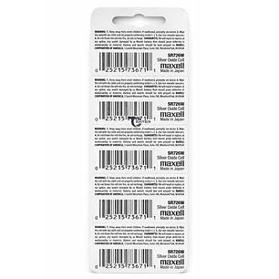 Pack 5 Pilas SR726SW (396) 1.55v Maxell Tipo Botón Holograma