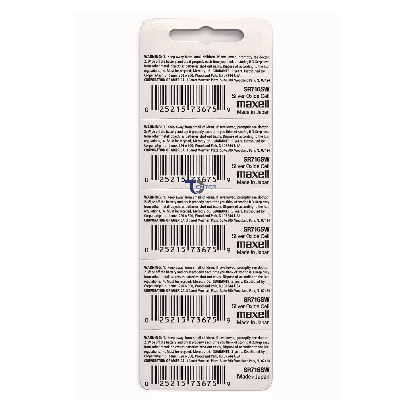 Pack 5 Pilas SR716SW (315) 1.55v Maxell Tipo Botón Holograma 2