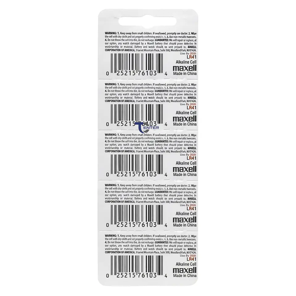 Pack 10 Pilas LR41 (AG3) 1.5v Maxell Tipo Botón Holograma 2