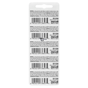 Pack 5 Pilas SR1120SW (391) 1.55v Maxell Tipo Botón Holograma