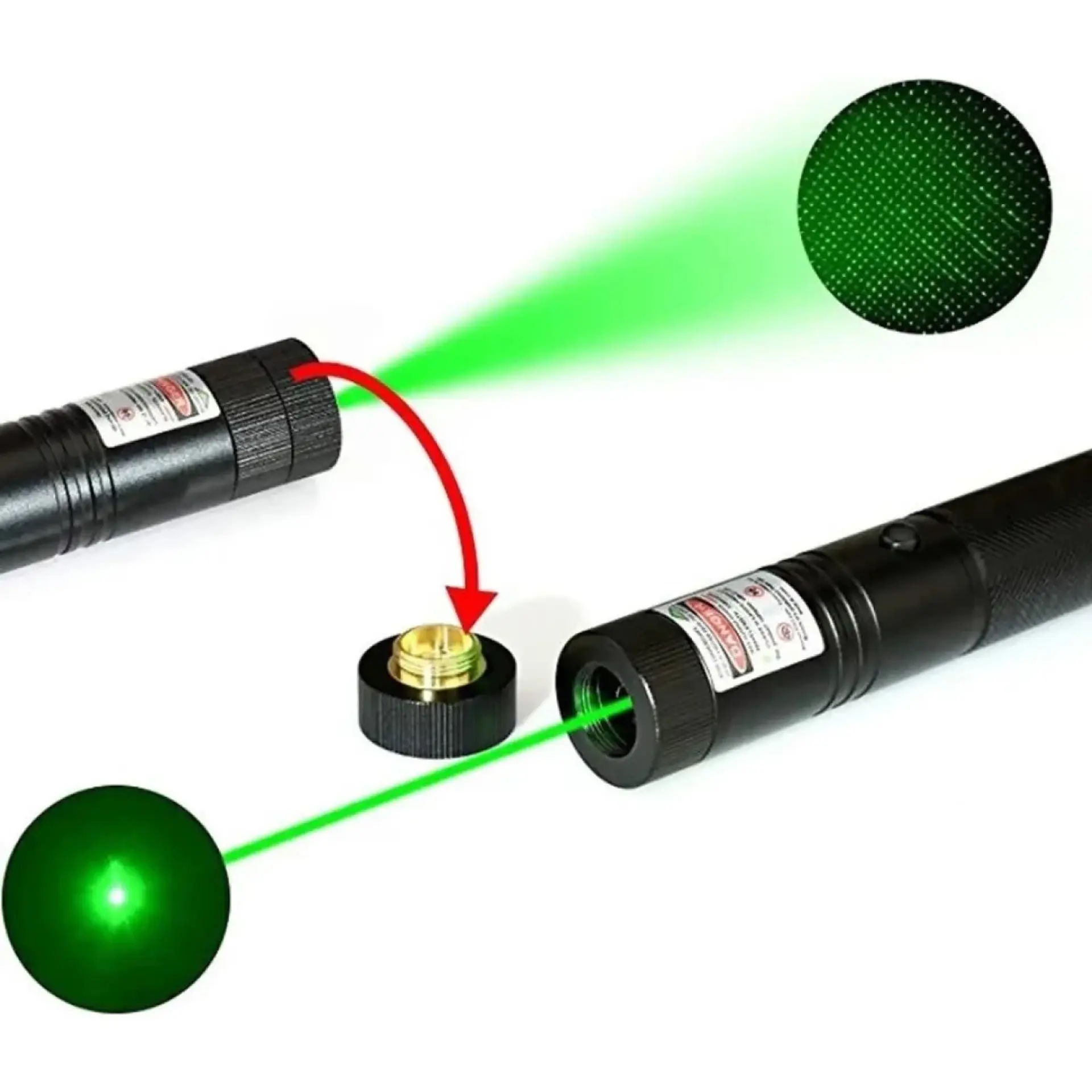 Puntero Láser Portátil Verde 532nm Con Bloqueo Por Llave 4