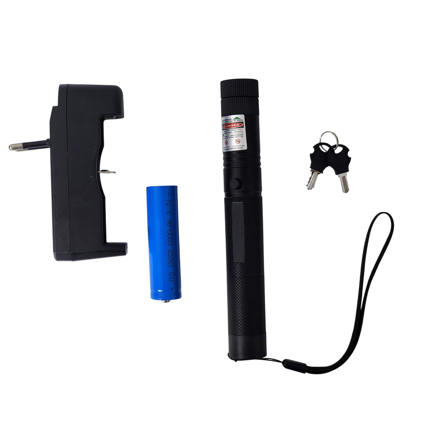 Puntero Láser Portátil Verde 532nm Con Bloqueo Por Llave 6