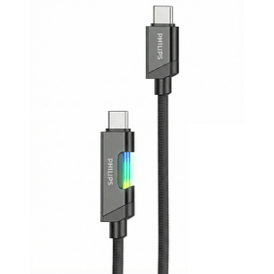 Cable USB-C a USB-C 60w Philips DLC5021CB 1 mt Negro