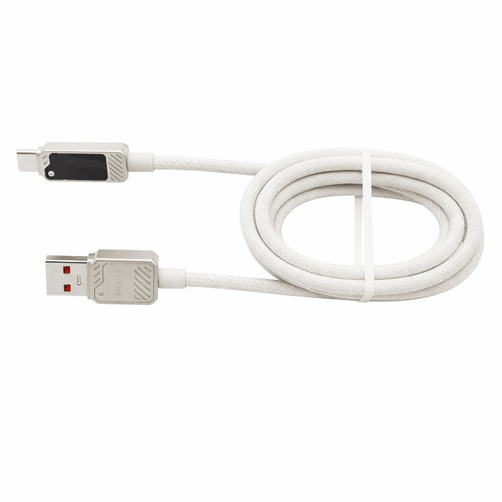 Cable USB-A a Tipo-C Philips DLC5011AW 1 mt Blanco 3