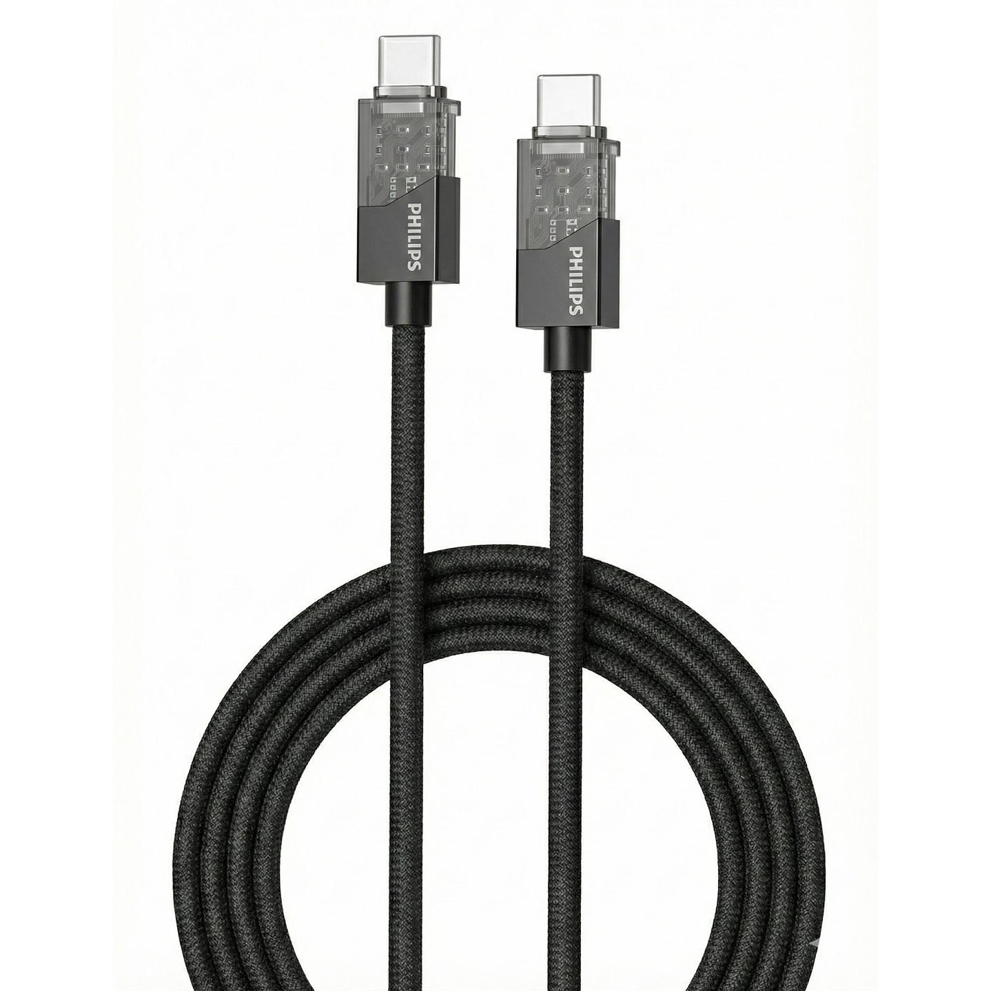 Cable USB-C a USB-C Philips 60w DLC5031CB 1 mt Negro 2