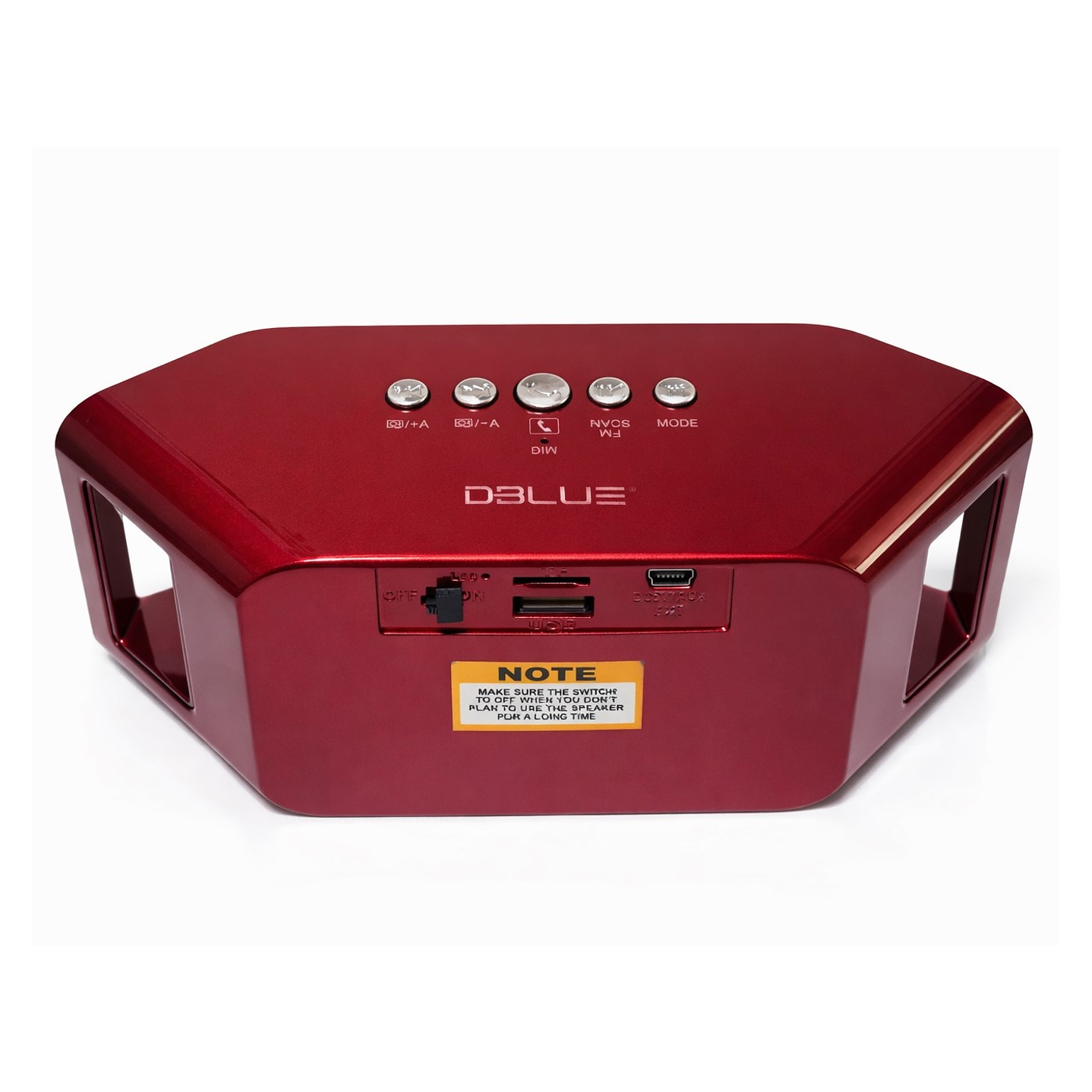 Parlante inalámbrico Portatil BT Rojo DBLUE DBS110 2