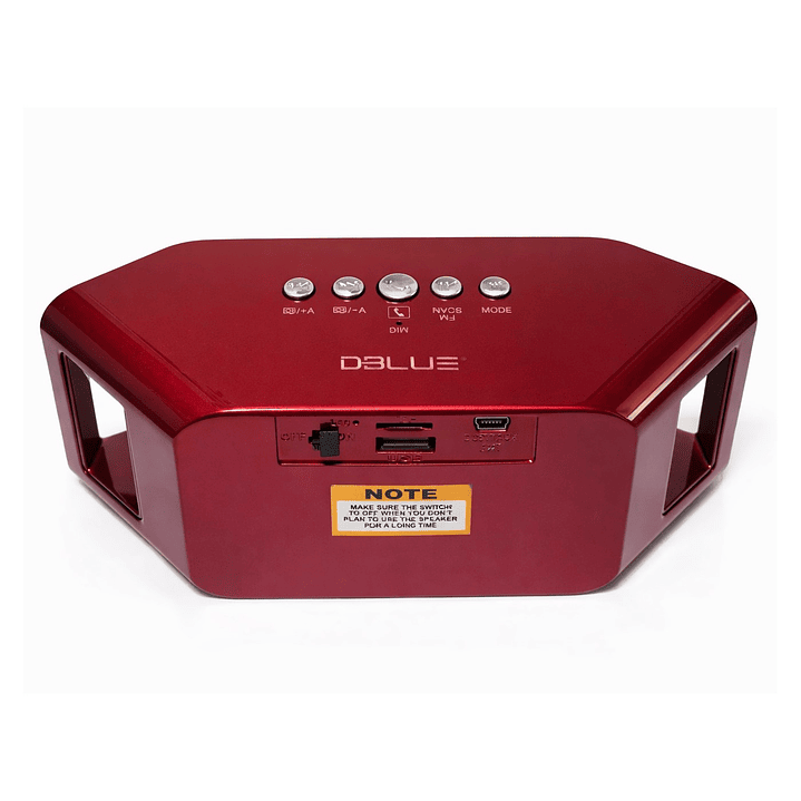 Parlante inalámbrico Portatil BT Rojo DBLUE DBS110 2