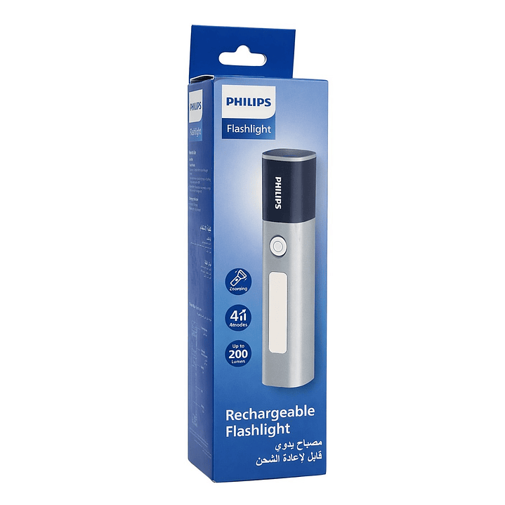 Linterna LED Philips 10W Recargable Zoom 150m 4 Modos 6