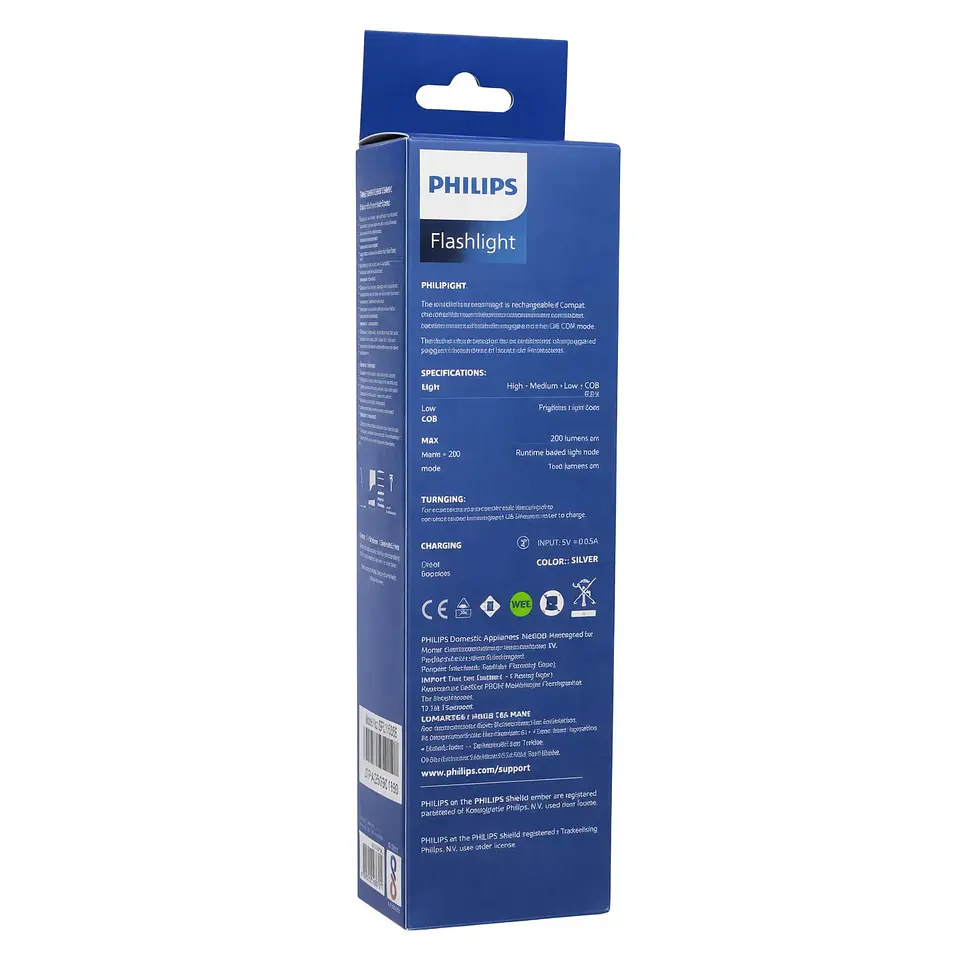 Linterna LED Philips 10W Recargable Zoom 150m 4 Modos 7