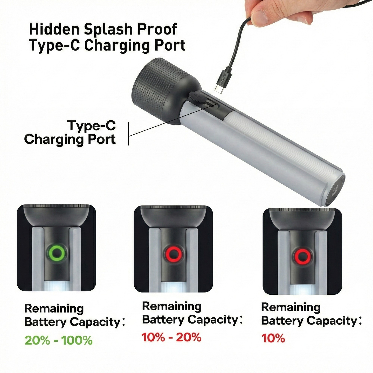 Linterna LED Recargable 400lm 3W SFL1183R/56/ Philips 4