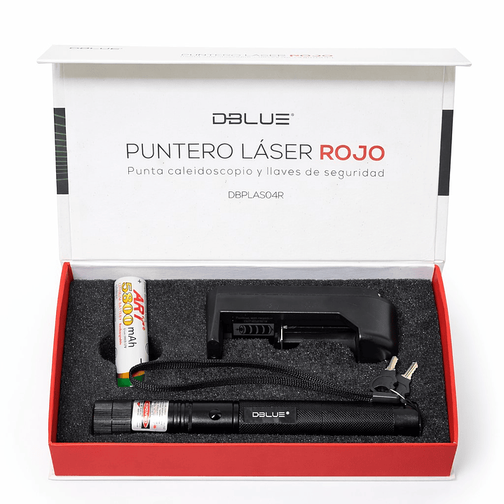 Kit Puntero Laser Rojo 1000mw con Batería y Cargador 5