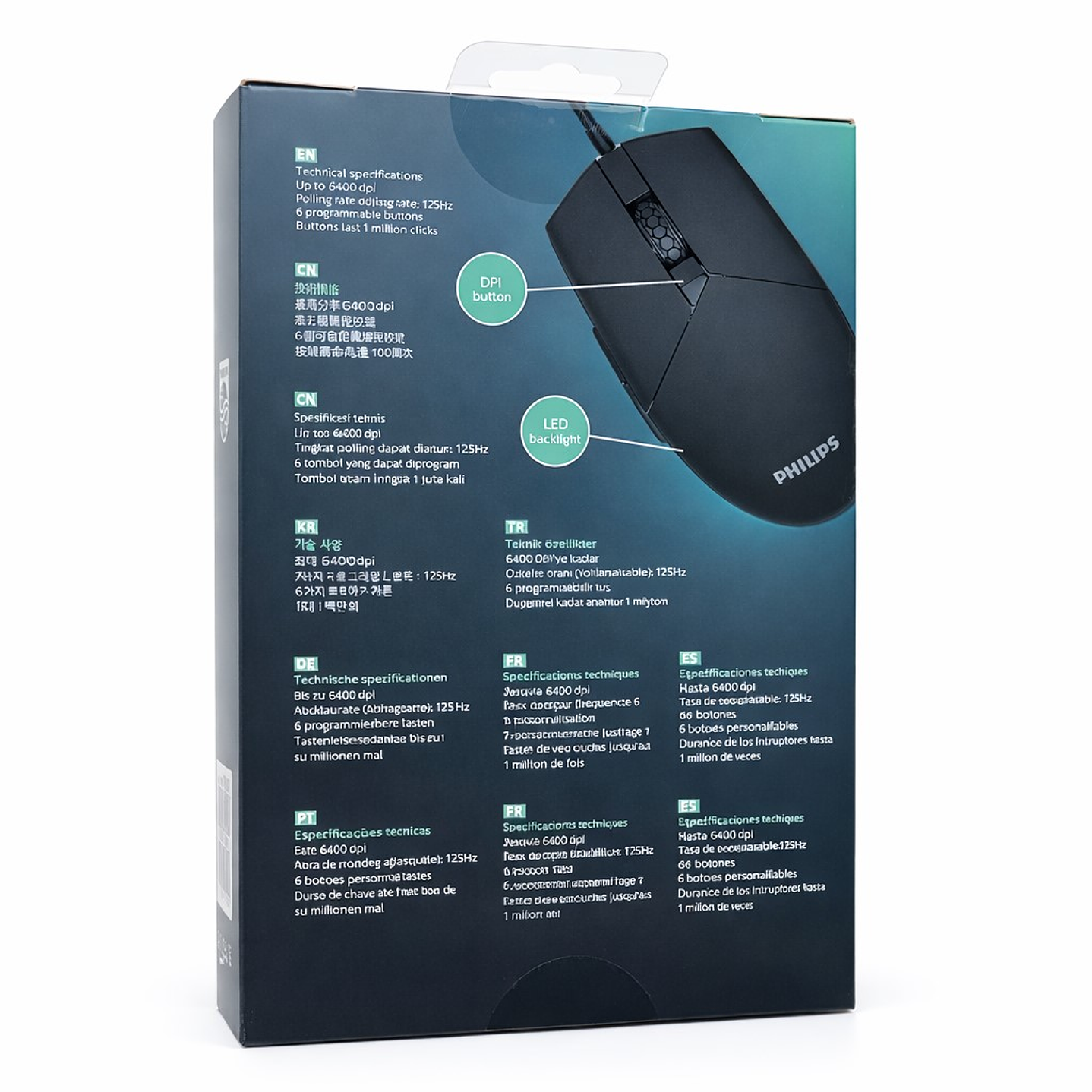 Mouse Alámbrico Philips Momentum G304 SPK9304 6