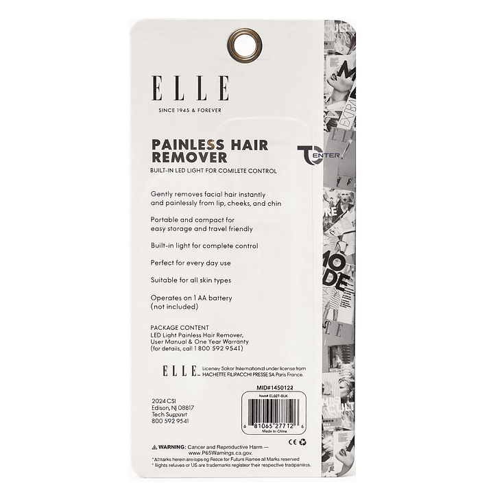 Depiladora de Vello Facial Sin Dolor Elle EL027 Negro 5