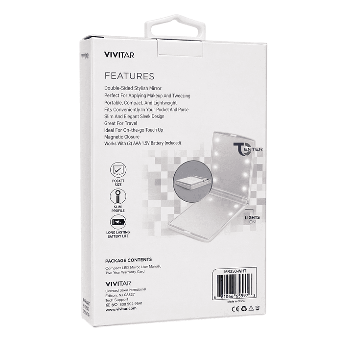Espejo Compacto Plegable Vivitar MR350 8 Led 3