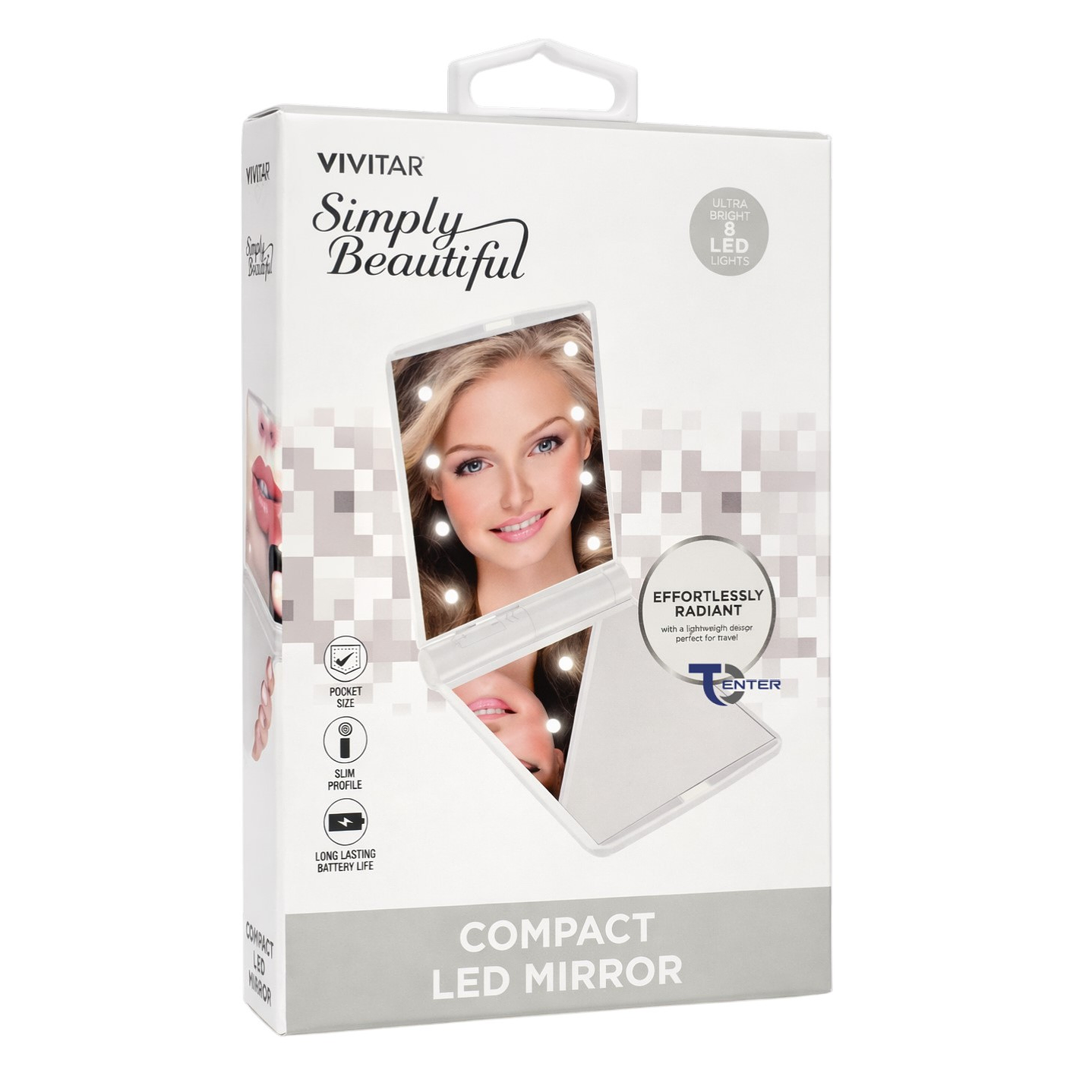 Espejo Compacto Plegable Vivitar MR350 8 Led 2