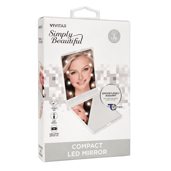 Espejo Compacto Plegable Vivitar MR350 8 Led 2