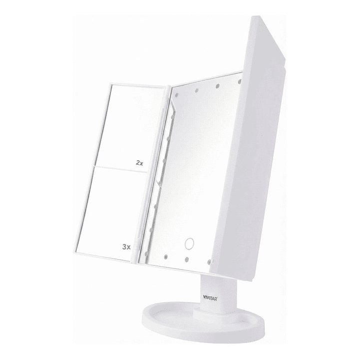 Espejo Plegable Vivitar Aumento 1x2x3x 22 Led MR1307 5