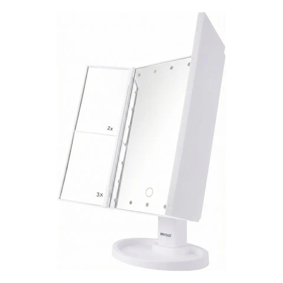 Espejo Plegable Vivitar Aumento 1x2x3x 22 Led MR1307 5