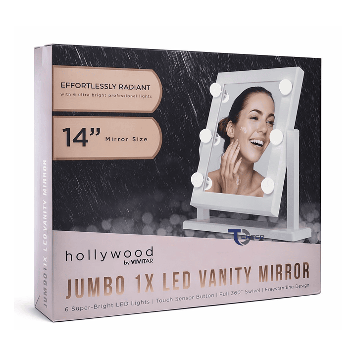 Espejo Iluminado Led Vivitar Hollywood Jumbo De 14 MR1967 5