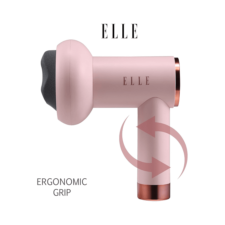 Masajeador inalámbrico ELLE Shiatsu EL1718 Rosa 3