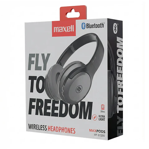 Audífonos Inalámbricos Maxell BT HP-BT200 30 Horas Negro