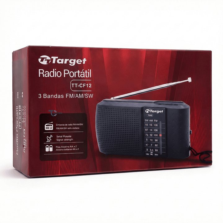 Radio Portátil Target TT-CF12 AM/FM/SW Compacta 3 Bandas 5