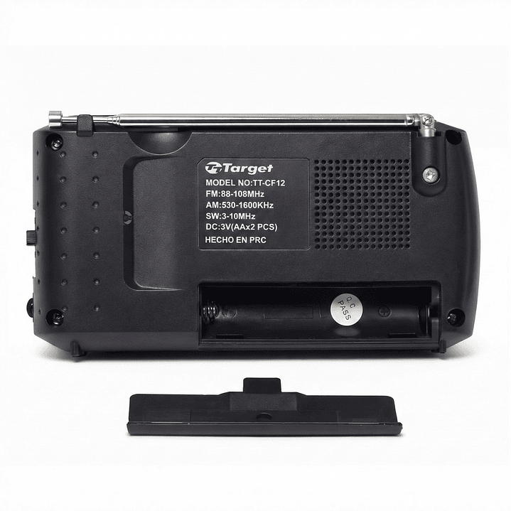 Radio Portátil Target TT-CF12 AM/FM/SW Compacta 3 Bandas 6