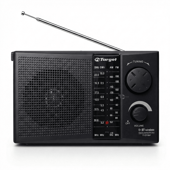 Radio Portátil BT Target TT-CF18BT 4 Bandas USB SD Recargable 1