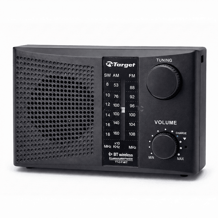 Radio Portátil BT Target TT-CF15BT 3 Bandas USB SD Recargable 2