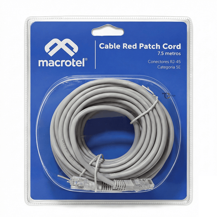 Cable de Red Macrotel 7,5 mts Patch Cord UTP Cat 5E MC-2005 1