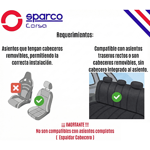 Fundas Cubre Asiento Sparco PVC Negro SPS405PVCRD