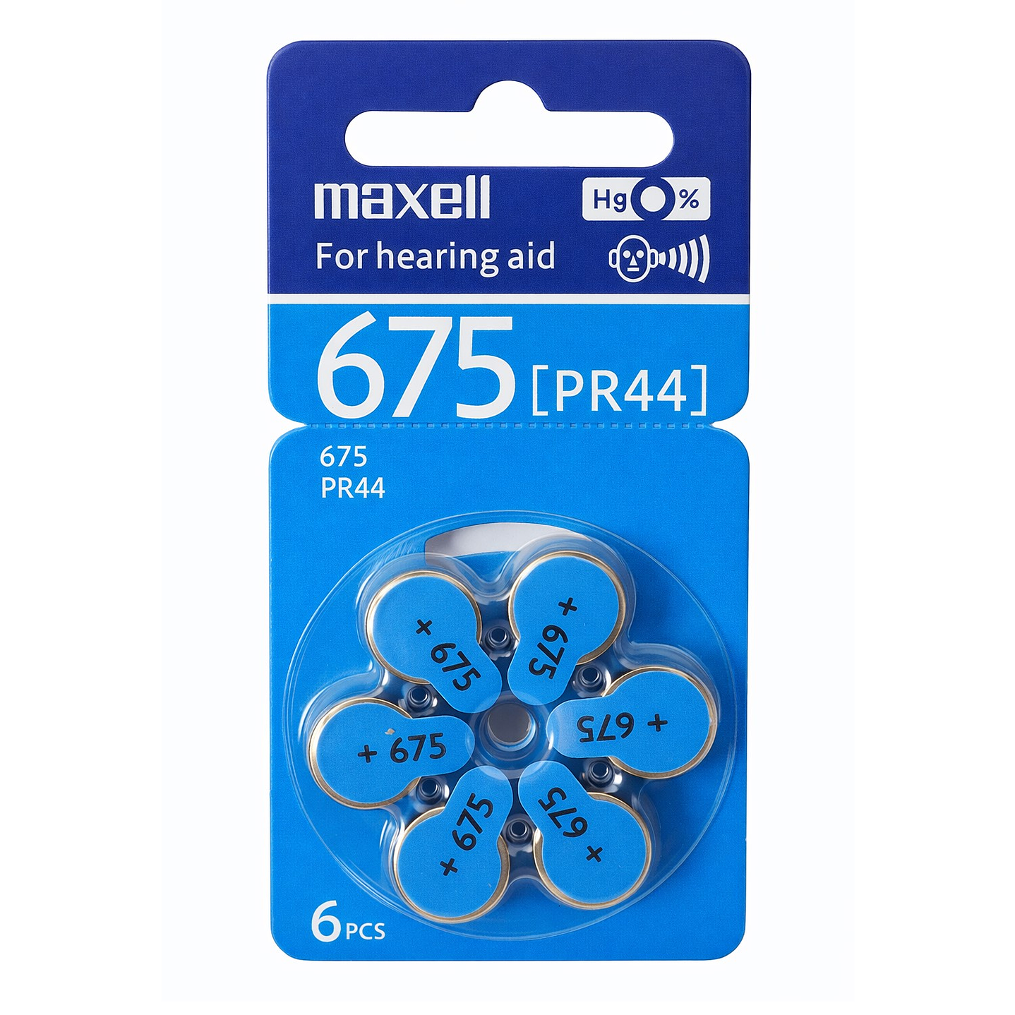 Pack 6 Pilas Para Audífonos Maxell 675 Auditivas 1