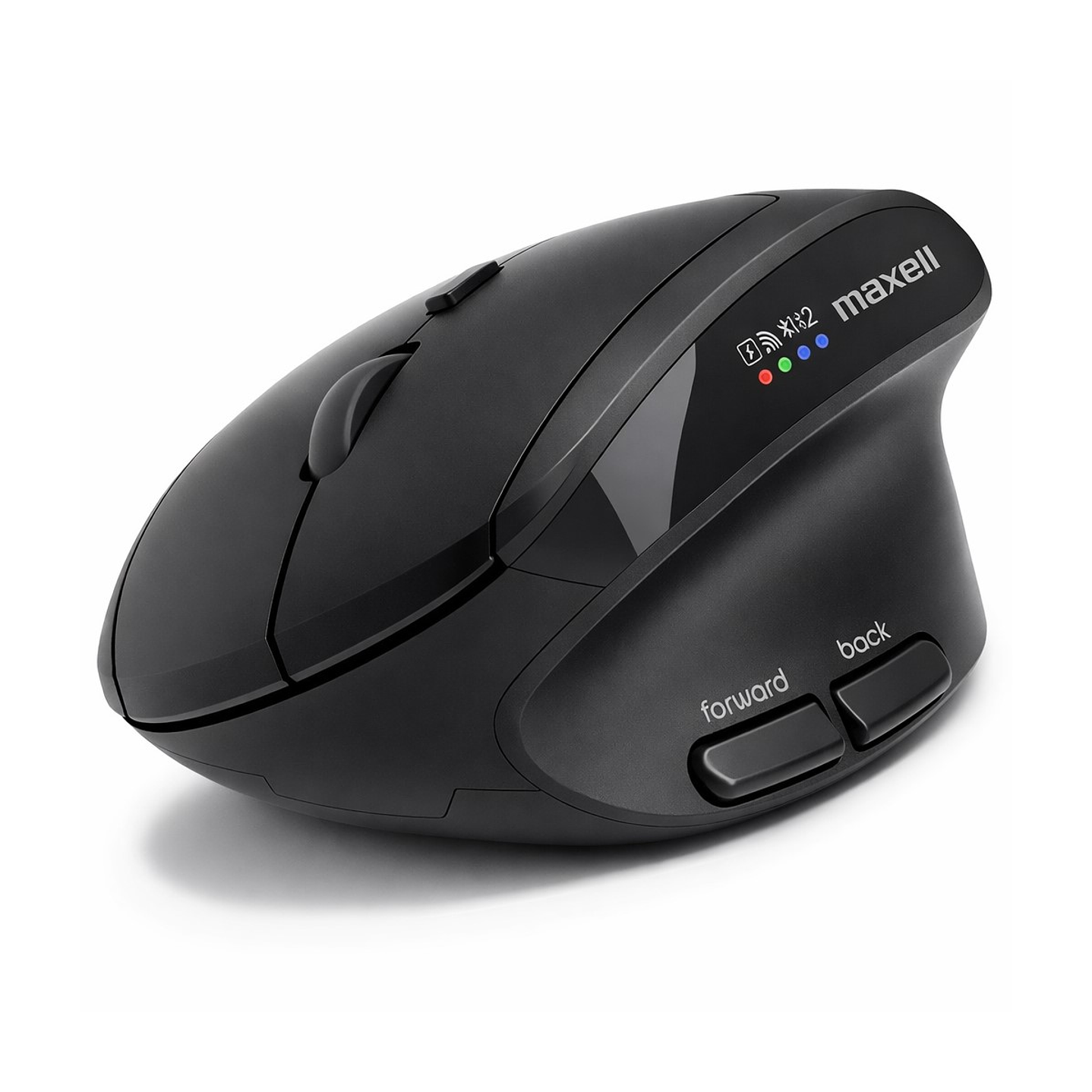 Mouse Vertical Bluetooth Ergonómico Maxell 2400 DPI Dual Negro 1