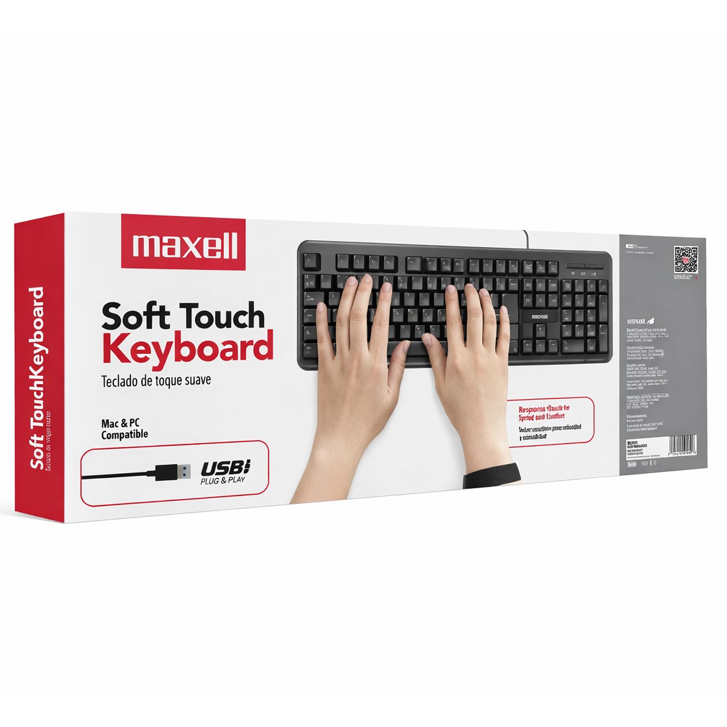 Teclado Básico Maxell KB-90 Conector Usb Negro 3
